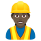 Woman Construction Worker- Dark Skin Tone emoji on Emojione